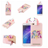 For XIAOMI Redmi 5A 3D Cute Coloured Painted Animal TPU Anti-scratch Non-slip Protective Cover Back Case Light pink