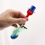 Creative Non-Stop Liquid Drinking Glass Lucky Bird Funny Duck Drink Water Desk Toy Perpetual Motion blue