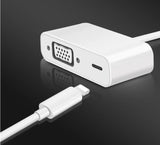 HD Projector Converter for iPhone5 5S 6 7  8 X iPad Pro Phone to VGA Cable white