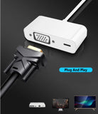 HD Projector Converter for iPhone5 5S 6 7  8 X iPad Pro Phone to VGA Cable white