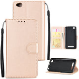 Ultra Slim Shockproof Full Protective Case with Card Wallet Slot for Xiaomi Redmi 4A Golden