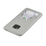 For HUAWEI MATE 20 pro Pure Color Phone Cover Cute Cartoon Phone Case Lightweight Soft TPU Phone Case with Matching Pattern Adjustable Bracket 4