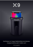 Fast Wireless Car Charger Cup for Samsung S9 S8 Note10 9 Qi Wireless Charging Car Cup for Phone 10W Universal black