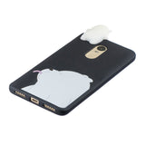 For XIAOMI Redmi NOTE 4X/NOTE 4 3D Cute Coloured Painted Animal TPU Anti-scratch Non-slip Protective Cover Back Case black