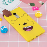 For XIAOMI Redmi NOTE 4X/NOTE 4 3D Cute Coloured Painted Animal TPU Anti-scratch Non-slip Protective Cover Back Case yellow