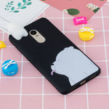 For XIAOMI Redmi NOTE 4X/NOTE 4 3D Cute Coloured Painted Animal TPU Anti-scratch Non-slip Protective Cover Back Case black