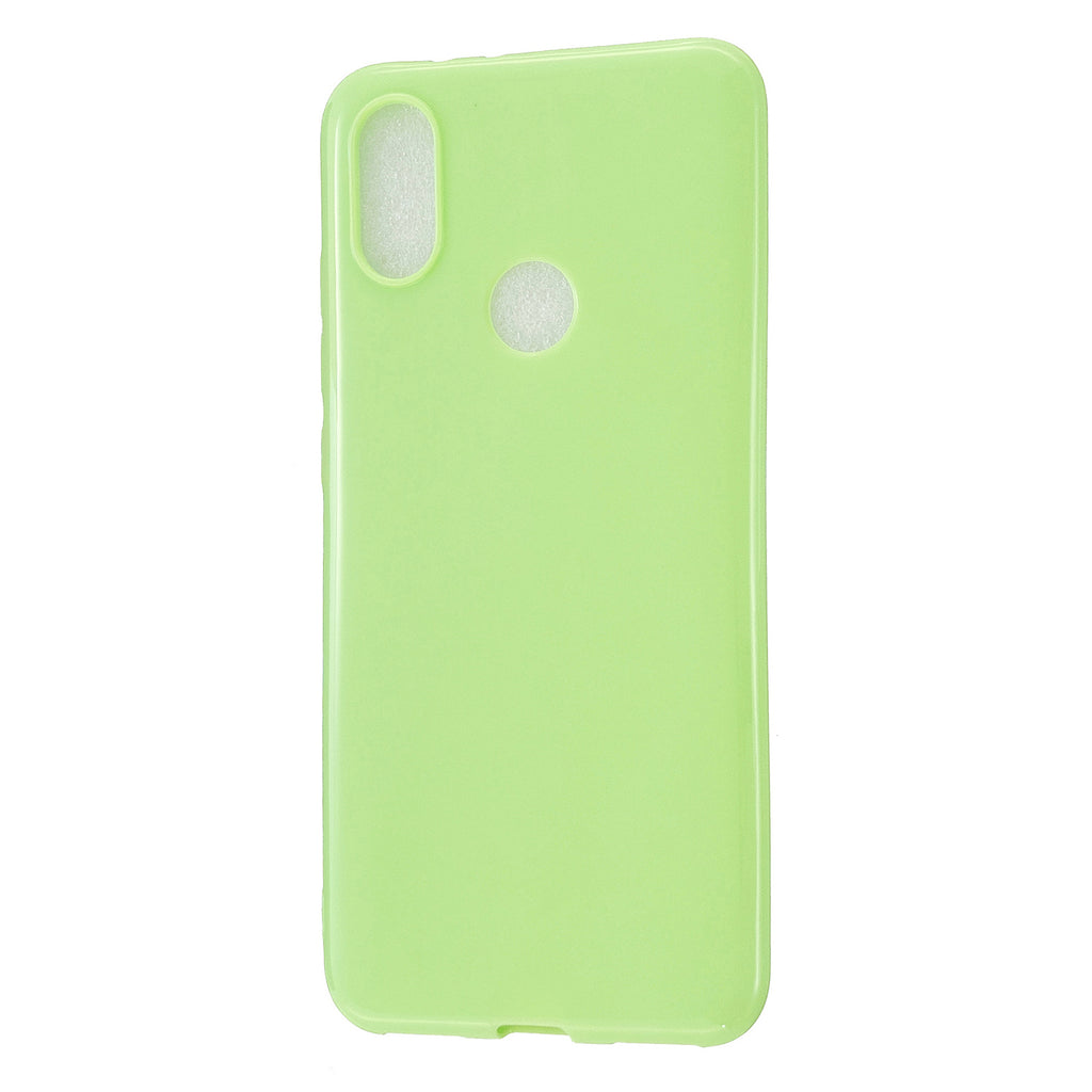 For Redmi 6/6A/6 Pro Cellphone Case Simple Profile Soft TPU Ultra Light Anti-Scratch Phone Cover Fluorescent green