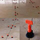 Flooring Wall Tile Leveling System Leveler Plastic Clip Locator Spacers Plier 50pcs