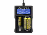 XTAR VC2 USB Li-ion Battery LCD Charger for 3.7V 10440 18650 26650 Batteries black
