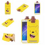 For XIAOMI Redmi 5A 3D Cute Coloured Painted Animal TPU Anti-scratch Non-slip Protective Cover Back Case Light pink