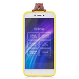 For XIAOMI Redmi 5A 3D Cute Coloured Painted Animal TPU Anti-scratch Non-slip Protective Cover Back Case Light pink