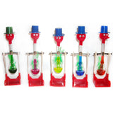 Creative Non-Stop Liquid Drinking Glass Lucky Bird Funny Duck Drink Water Desk Toy Perpetual Motion red
