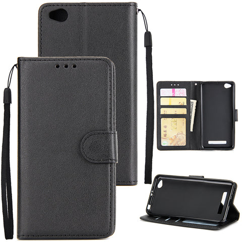 Ultra Slim Shockproof Full Protective Case with Card Wallet Slot for Xiaomi Redmi 4A black