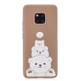 For HUAWEI MATE 20 pro Pure Color Phone Cover Cute Cartoon Phone Case Lightweight Soft TPU Phone Case with Matching Pattern Adjustable Bracket 8