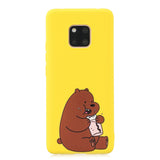 For HUAWEI MATE 20 pro Pure Color Phone Cover Cute Cartoon Phone Case Lightweight Soft TPU Phone Case with Matching Pattern Adjustable Bracket 8