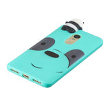 For XIAOMI Redmi NOTE 4X/NOTE 4 3D Cute Coloured Painted Animal TPU Anti-scratch Non-slip Protective Cover Back Case Light blue