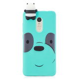 For XIAOMI Redmi NOTE 4X/NOTE 4 3D Cute Coloured Painted Animal TPU Anti-scratch Non-slip Protective Cover Back Case Light blue