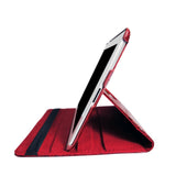 Dragonpad? 360 Degrees Rotating Stand Pu Leather Case for Ipad 3 (Red Luxury Crocodile Pattern)