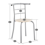 PVC Breakfast Table (One Table and Two Chairs) Natural