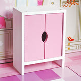 Large Children's Wooden Dollhouse Kid House Play Pink with Furniture **