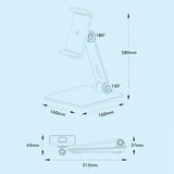 Full Motion 4-13 inch Tablet Holder Mobile Phone Smartphone Stand Universal Foldable Lazy Tablet PC Support  Silver