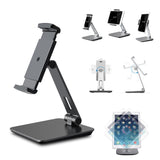 Full Motion 4-13 inch Tablet Holder Mobile Phone Smartphone Stand Universal Foldable Lazy Tablet PC Support  Silver