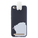 For XIAOMI Redmi 5A 3D Cute Coloured Painted Animal TPU Anti-scratch Non-slip Protective Cover Back Case red