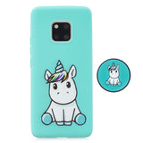 For HUAWEI MATE 20 pro Pure Color Phone Cover Cute Cartoon Phone Case Lightweight Soft TPU Phone Case with Matching Pattern Adjustable Bracket 5