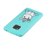 For HUAWEI MATE 20 pro Pure Color Phone Cover Cute Cartoon Phone Case Lightweight Soft TPU Phone Case with Matching Pattern Adjustable Bracket 5
