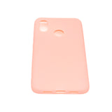 For HUAWEI Y6 2019 Lovely Candy Color Matte TPU Anti-scratch Non-slip Protective Cover Back Case Light pink