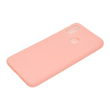 For HUAWEI Y6 2019 Lovely Candy Color Matte TPU Anti-scratch Non-slip Protective Cover Back Case Light pink