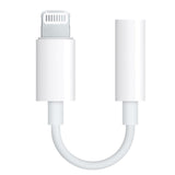 Lightning Adapter to 3.5mm Headphone Adapter for iPhone 6/6s/7/7 Plus/8/X White