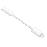 Lightning Adapter to 3.5mm Headphone Adapter for iPhone 6/6s/7/7 Plus/8/X White