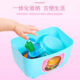 Children Simulation Kitchenware Pretend-game Small Tableware Toy Set blue