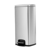 Rectangle, Stainless Steel, Soft-Close, Step Trash Can, 8 Gallon/30L **