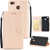 Ultra Slim Shockproof Full Protective Case with Card Wallet Slot for Xiaomi Redmi 4X Golden