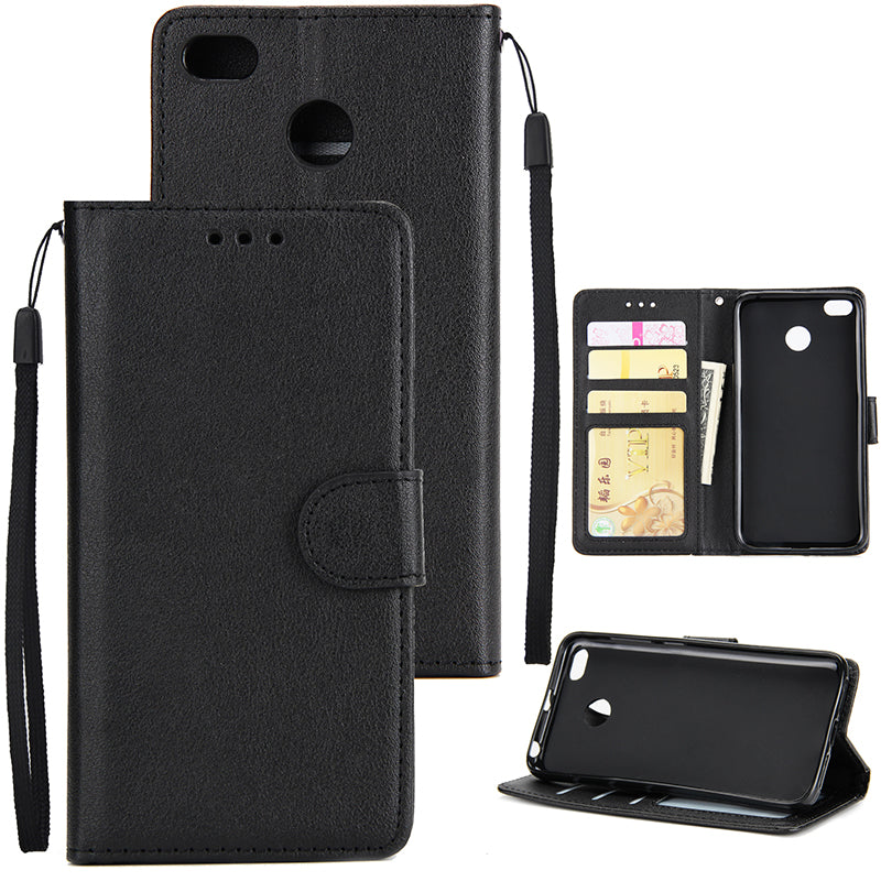 Ultra Slim Shockproof Full Protective Case with Card Wallet Slot for Xiaomi Redmi 4X black