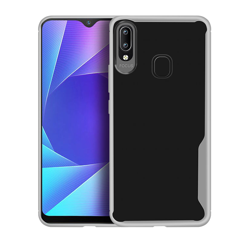 For VIVO Y95 /Y91 with fingerprint hole Ultra Slim Translucent Non-slip Shockproof TPU Back Cover Transparent White