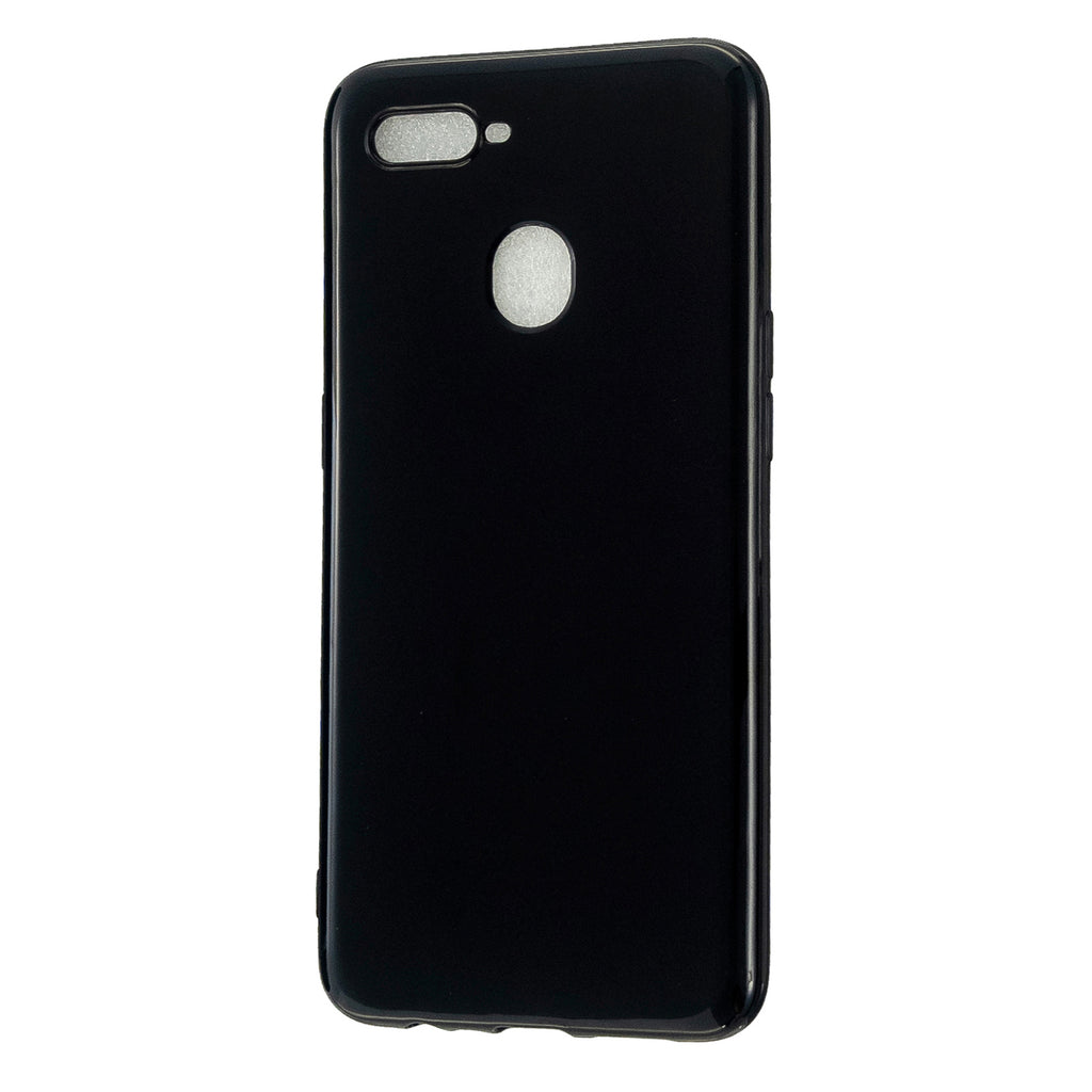 For OPPO A7/F9/F9 Pro Cellphone Cover Non-Slip Ultra Thin Silm Fit Easy Install Soft TPU Smartphone Shell Bright black