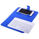 Portable PU Leather Wireless Keyboard Case for iPhone Protective Mobile Phone with Bluetooth Keyboard for iPhone 6 7 Smartphone red