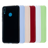 For HUAWEI Y6/Y7 Prime 2019 Glossy TPU Phone Case Mobile Phone Soft Cover Full Body Protection Fluorescent green