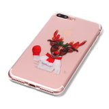 TPU Soft Shockproof Protective Phone Shell for iPhone7Plus Case Christmas Style Gifts