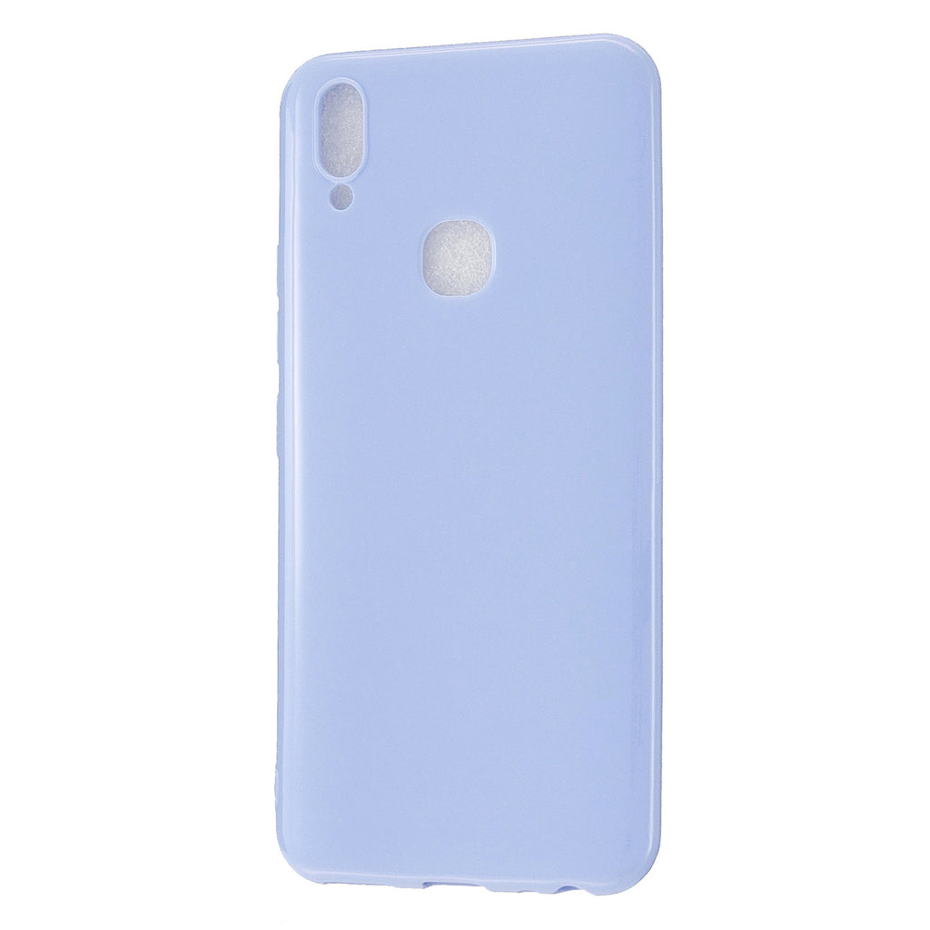 For VIVO Y93/Y95 Mobile Phone Case Glossy Finish Lightweight TPU Cellphone Cover Anti-scratch Overal Protection Shell Taro purple