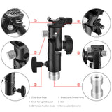 Hot Shoe Umbrella Holder Mount E Type Flash Light Stand Bracket for DSLR Camera black