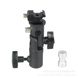 Hot Shoe Umbrella Holder Mount E Type Flash Light Stand Bracket for DSLR Camera black