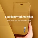 DUX DUCIS For Samsung NOTE 10 PLUS Luxury Genuine Leather Magnetic Flip Cover Full Protective Case with Bracket Card Slot black