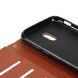 For Samsung J7 PLUS/J7+ Full Protective Clip Case Cover PU Stylish Shell with Card Slot blue