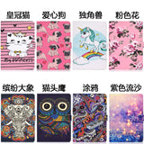 Universal 10Inches Laptop Protective Case with Front Snap Cute Cartoon Color Painted PU Cover  Graffiti