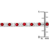 Ruby Red Cubic Zirconia Tennis Bracelet