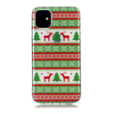 For Apple iPhone11 Mobile Shell Soft TPU Phone Case Smartphone Cover Elk Snow Christmas Series Pattern Protective Shell